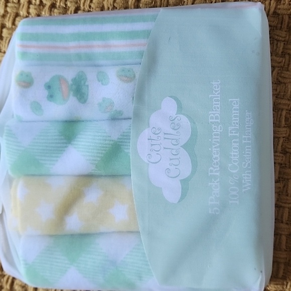 5 pc baby blankets 100%cotton - Picture 2 of 2